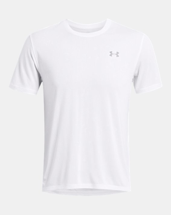 Men's UA Launch Splatter Short Sleeve, White, pdpMainDesktop image number 3